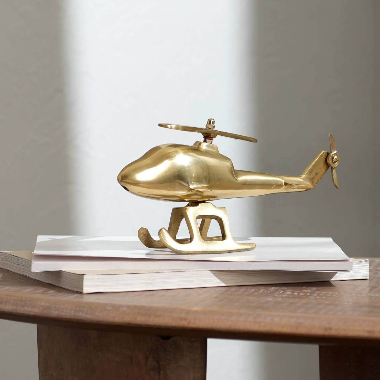 Aluminum Airplane Decorative Sculpture-Home Decor Statue-Accent Figurine Helicopter